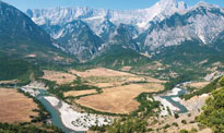 Berglandschaft Südwesten Albanien